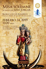 Poster de la misa solemne del año jubilar